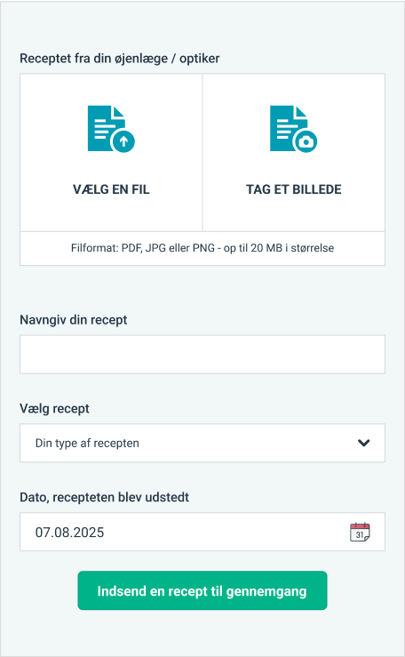 Discount voucher for uploading your glasses prescription