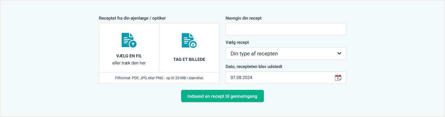 Discount voucher for uploading your glasses prescription
