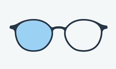 Briller med blåtlysfilter